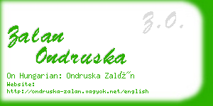 zalan ondruska business card